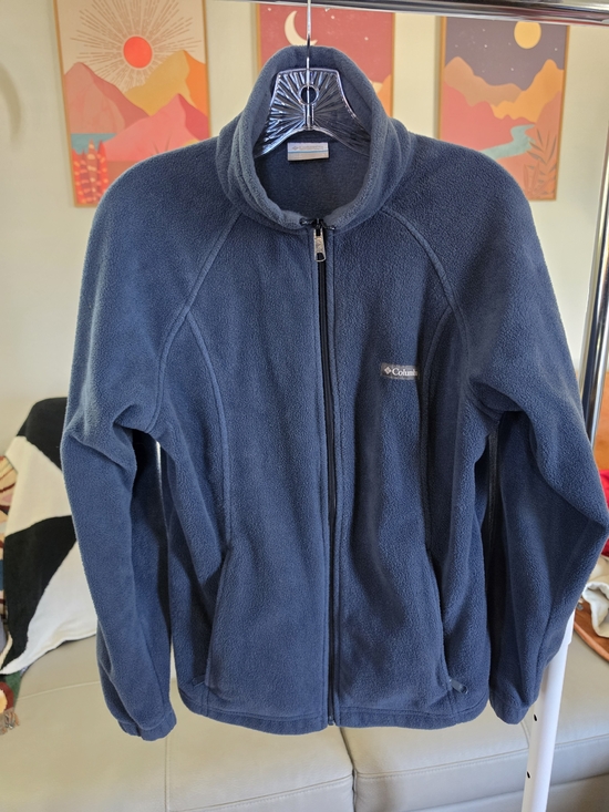 Columbia Jackets & Blazers - Columbia Dark Navy Full-Zip Fleece Jacket